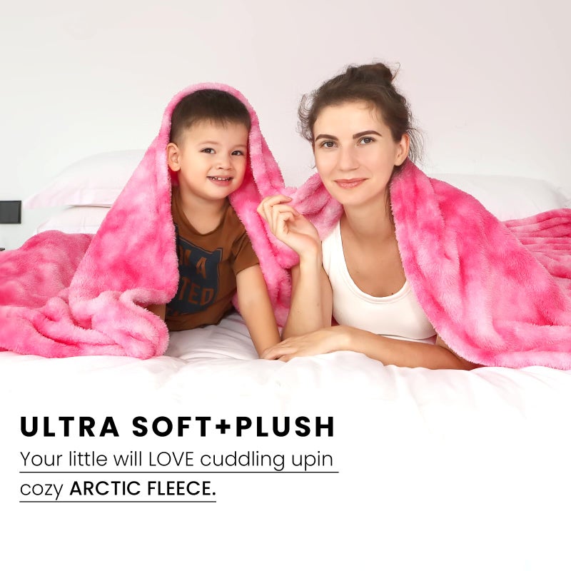 obinsm Warm Blanket Pink Throw Blankets for Women - Fuzzy Soft Bed Blanket for Couch Home Decor - Image 3